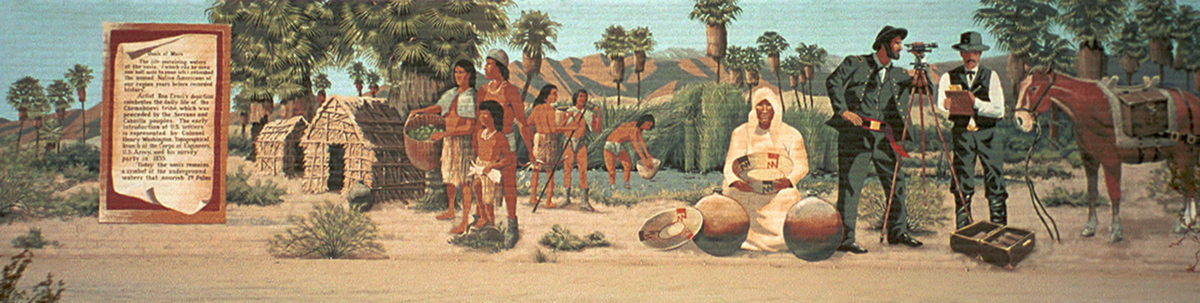 Mural 2 Early Life at the Oasis of Mara, 29 Palms, California