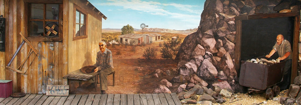 Desert Gold Mining Days mural, 29 Palms, California